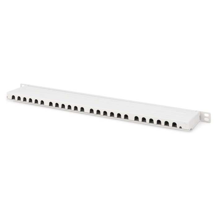 Digitus Patch Panel de Interconexión CAT 6A Clase EA Apantallado Alta Densidad 24 Puertos Chapado en Oro Montaje Rack 0.5U Gris