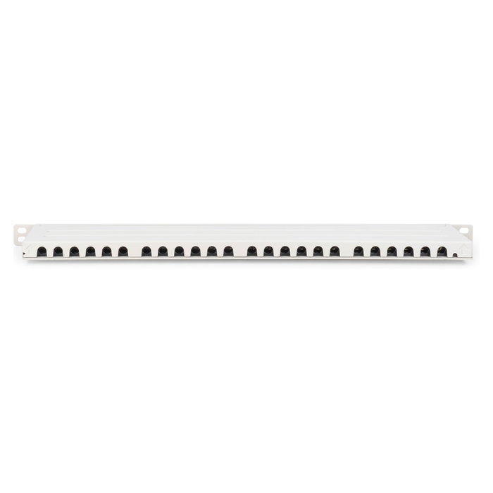 Digitus Patch Panel de Interconexión CAT 6A Clase EA Apantallado Alta Densidad 24 Puertos Chapado en Oro Montaje Rack 0.5U Gris