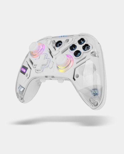 Krom Krystal Gamepad Inalámbrico Transparente RGB Krom Krystal Gamepad Inalámbrico Transparente RGB