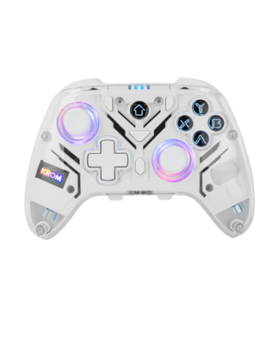 Krom Krystal Gamepad Inalámbrico Transparente RGB Krom Krystal Gamepad Inalámbrico Transparente RGB
