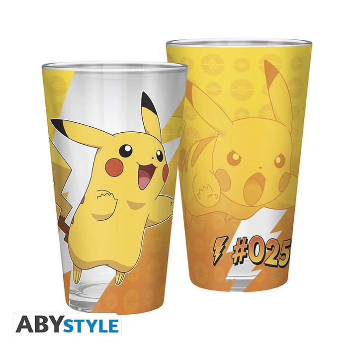 Abystyle Vaso Pokémon Pikachu Foil 400 ml (Set de 2 Vasos) Licencia Oficial