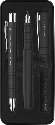Faber-Castell Poly Pen Juego de Bolígrafo y Pluma Estilográfica Negro Faber-Castell Poly Pen Juego de Bolígrafo y Pluma Estilográfica Negro