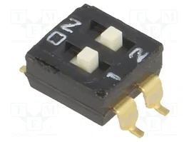 Aratas (Formerly Omron Components) DIP-SWITCH A6S-2104-H de 2 secciones, SMT