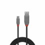 Lindy 36735 Cable USB 2.0 de 5 m con USB A y Micro-USB B, Negro/Gris