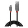 Lindy 36735 Cable USB 2.0 de 5 m con USB A y Micro-USB B, Negro/Gris