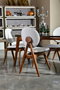 Hanah Home Touch v2 Sillas Escandinavas, Conjunto de 2 Piezas, Madera de Carpe, Lino, Color Crema y Nogal
