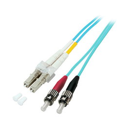 EFB Elektronik EFB Duplex Patchkabel LC-ST OM3 0,5m LSZH 2mm aqua