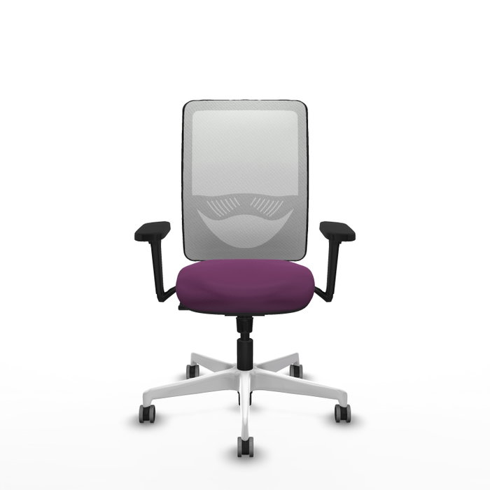 PIQUERAS Y CRESPO Silla de oficina Zulema con Mecanismo Sincro, Morado y Blanco