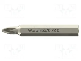 WERA Punta de destornillador Pozidriv® PZ0 855/0 Micro 4mm