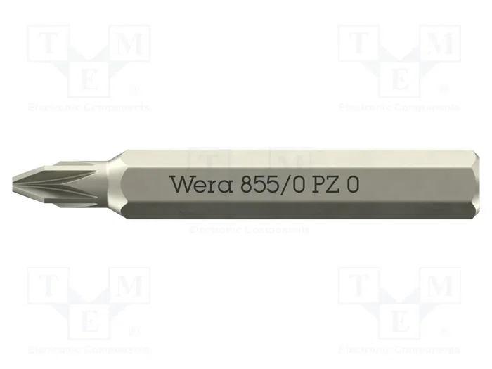 WERA Punta de destornillador Pozidriv® PZ0 855/0 Micro 4mm WERA Punta de destornillador Pozidriv® PZ0 855/0 Micro 4mm