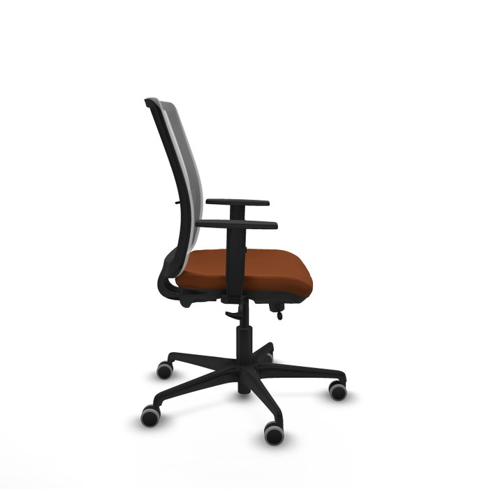 PIQUERAS Y CRESPO Silla de oficina Haches con mecanismo Sincro/Traslack, Marrón y Gris
