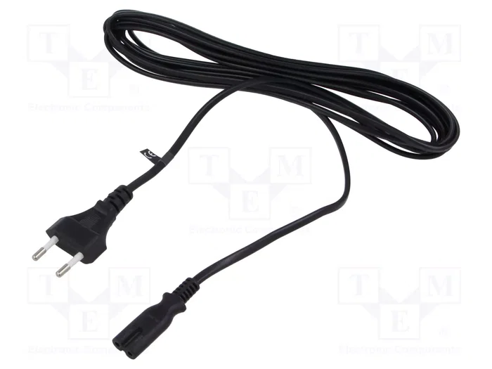 POS Cable de alimentación H03VVH2-F 2x0,75mm2 CEE 7/16 a IEC C7 5m POS Cable de alimentación H03VVH2-F 2x0,75mm2 CEE 7/16 a IEC C7 5m