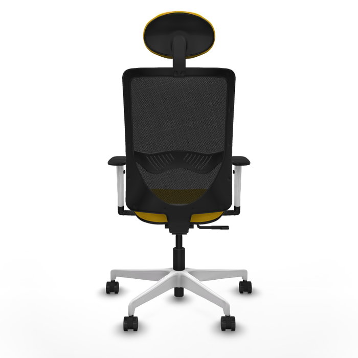 PIQUERAS Y CRESPO Silla de oficina Zulema con mecanismo Sincro, Amarillo y Negro