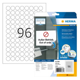 Herma Movables Etiquetas Redondas 20 mm 2400 uds