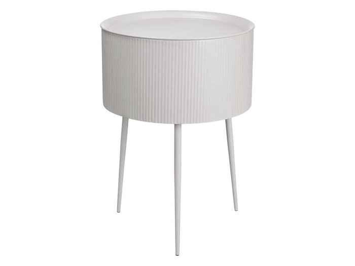 Giftdecor Mesa Auxiliar Redonda Base Gris Metal 40x40x57 cm