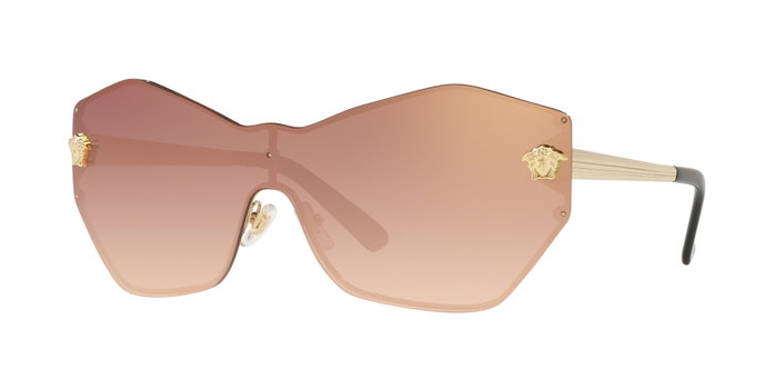 Versace VE2182-12526F Gafas de sol para mujer con montura dorada y lentes marrones Versace VE2182-12526F Gafas de sol para mujer con montura dorada y lentes marrones