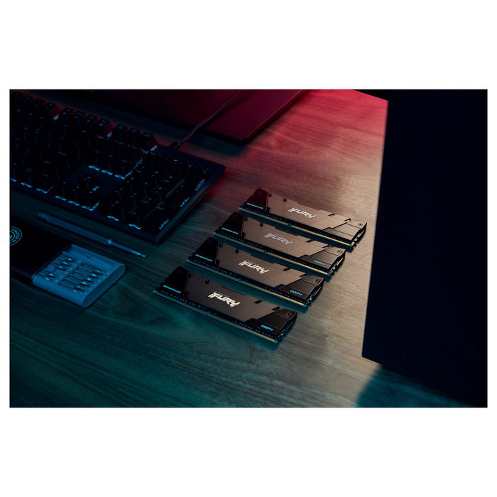 Kingston FURY Renegade 64GB (4x16GB) DDR4 3600MT/s CL16 DIMM Kit de Memoria RAM Negra
