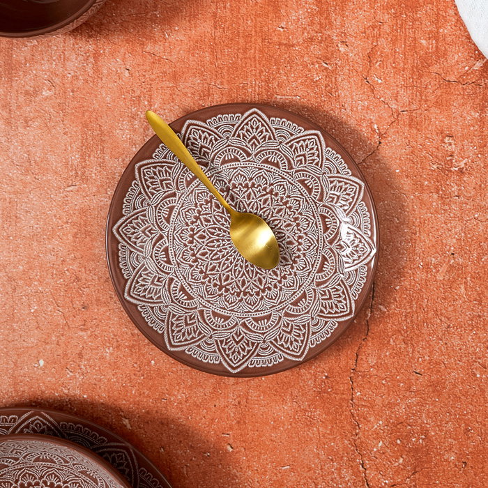 Home Deco Factory Plato Postre Mirage Cerámica Diámetro 19,5 cm