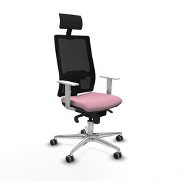 PIQUERAS Y CRESPO Silla de oficina Horna Rosa con mecanismo Sincro