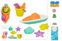 Color Baby Barco de Playa 34 cm con Pala, Rastrillo y 3 Moldes, Juguete Infantil Surtido para Niños +18 Meses