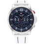 Tommy Hilfiger 1792148 con correa blanca y esfera azul