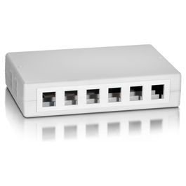 EQUIP 125460 Caja de Superficie para 12 Jacks Keystone Blanco