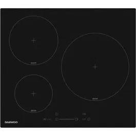 Daewoo Placa de inducción DAE8698902517959 - 3 fuegos - 60 cm - Negra