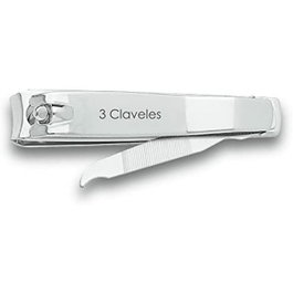 Tres Claveles Cortaúñas con Lima Cromado 8 cm