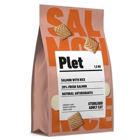 Plet Comida para Perro Plet Sterilised Salmon con Arroz 1.5kg