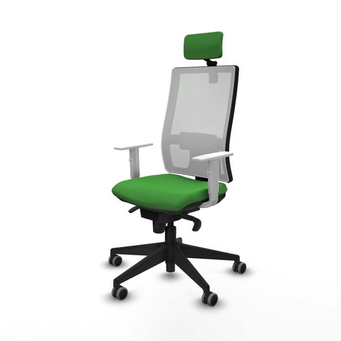 PIQUERAS Y CRESPO Silla de oficina Horna con mecanismo Sincro, Verde y Blanco PIQUERAS Y CRESPO Silla de oficina Horna con mecanismo Sincro, Verde y Blanco
