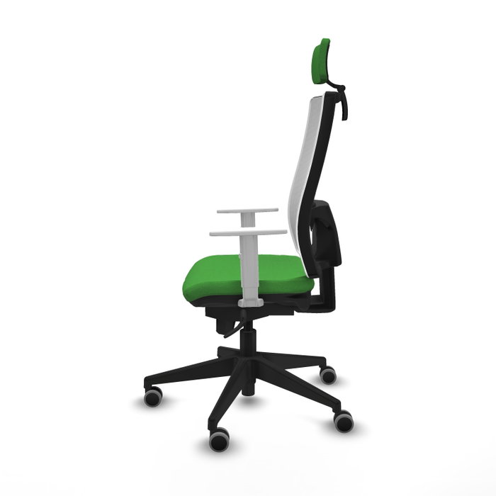 PIQUERAS Y CRESPO Silla de oficina Horna con mecanismo Sincro, Verde y Blanco PIQUERAS Y CRESPO Silla de oficina Horna con mecanismo Sincro, Verde y Blanco