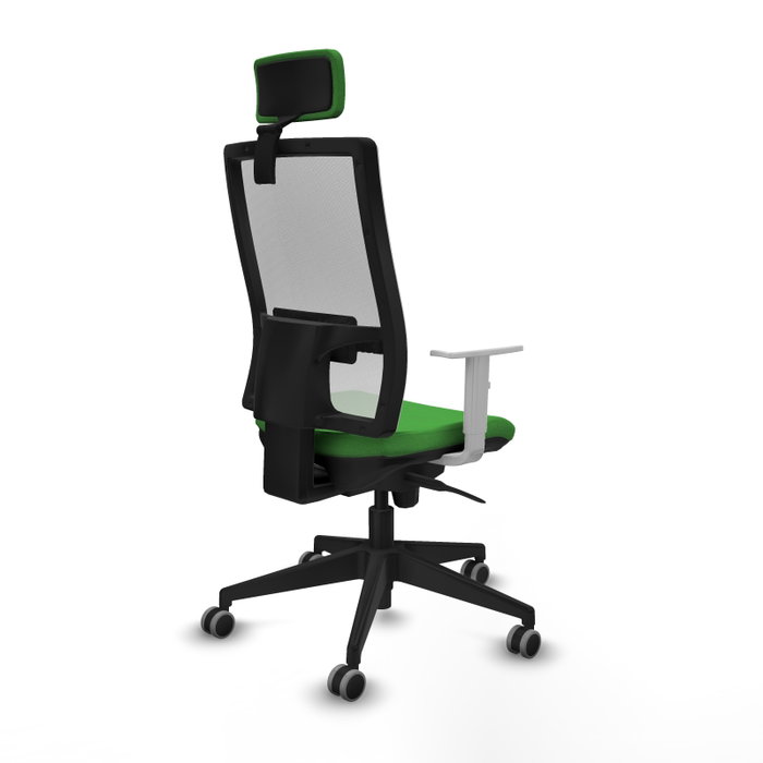 PIQUERAS Y CRESPO Silla de oficina Horna con mecanismo Sincro, Verde y Blanco PIQUERAS Y CRESPO Silla de oficina Horna con mecanismo Sincro, Verde y Blanco