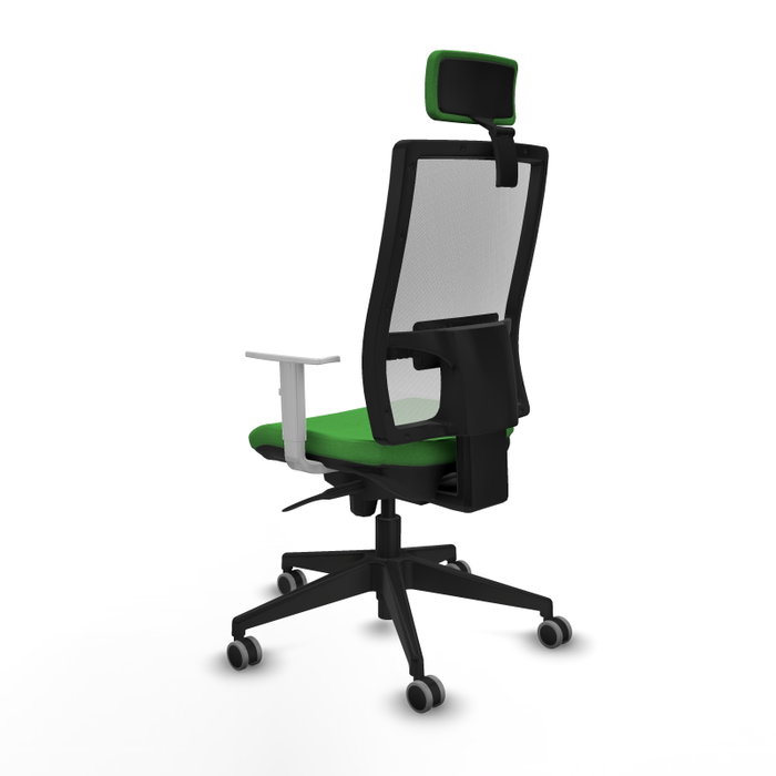 PIQUERAS Y CRESPO Silla de oficina Horna con mecanismo Sincro, Verde y Blanco PIQUERAS Y CRESPO Silla de oficina Horna con mecanismo Sincro, Verde y Blanco