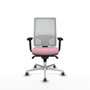 PIQUERAS Y CRESPO Silla de oficina Horna Rosa y Blanco