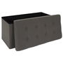Home Deco Factory Banco Puf Plegable Eleonor Gris 76x38x38 cm