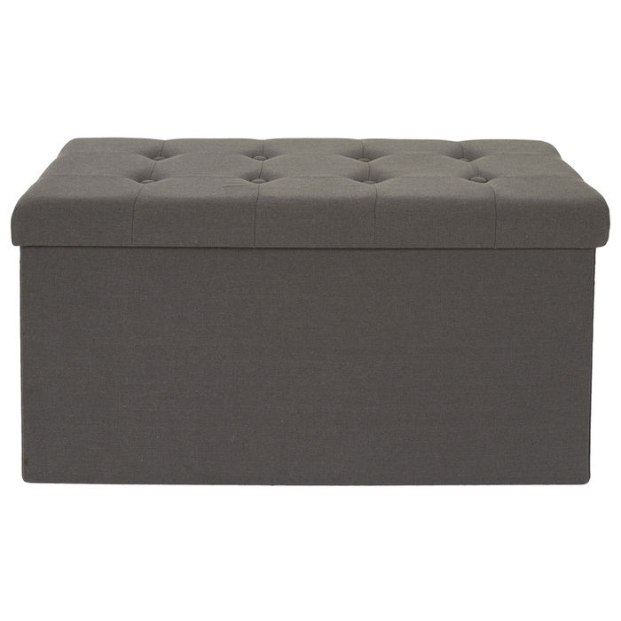 Home Deco Factory Banco Puf Plegable Eleonor Gris 76x38x38 cm