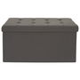 Home Deco Factory Banco Puf Plegable Eleonor Gris 76x38x38 cm
