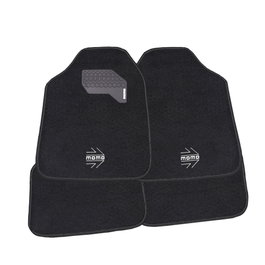 Momo Set Completo 4 Piezas Alfombras Universales Negro-Blanco MOMLCM015BW
