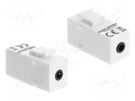 DeLOCK 87234 Módulo Keystone Jack 3,5 mm 4 Pin a Jack 3,5 mm 4 Pin Blanco