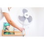 Edm Ventilador de pie blanco 45 W con altura regulable