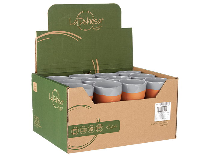 La Dehesa Vaso Barro 330ml Gris 9x9x9.5cm (Set de 24)