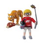 PLAYMOBIL 72089 Zoo: Tigre y Visitante Set de Figuras de Acción para Niños +4 Años, Idioma Español, Juguete Educativo con Animal Salvaje y Accesorios para Colección