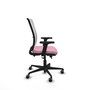 PIQUERAS Y CRESPO Silla de oficina Haches Rosa y Blanco