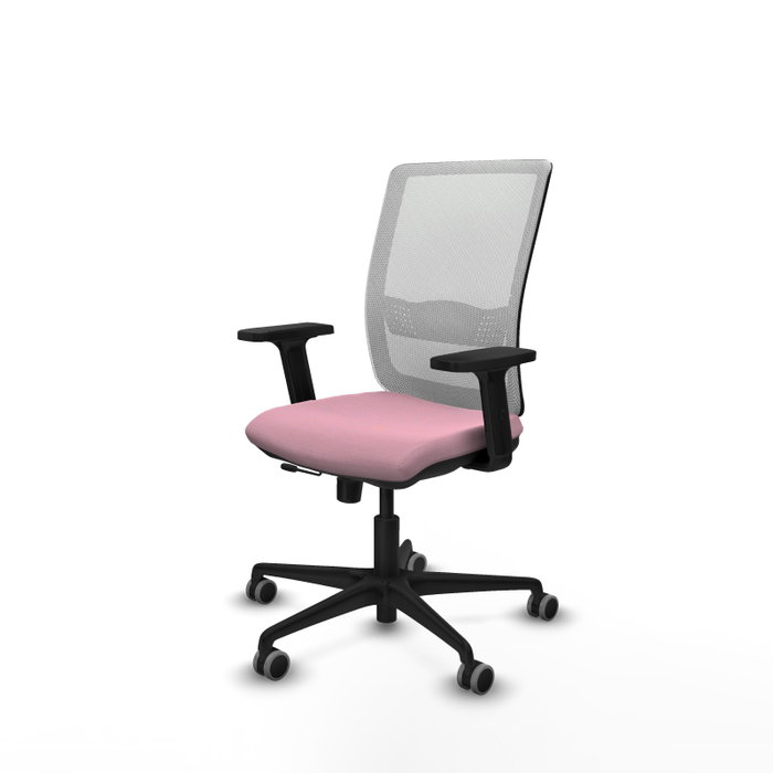 PIQUERAS Y CRESPO Silla de oficina Haches Rosa y Blanco