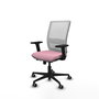PIQUERAS Y CRESPO Silla de oficina Haches Rosa y Blanco