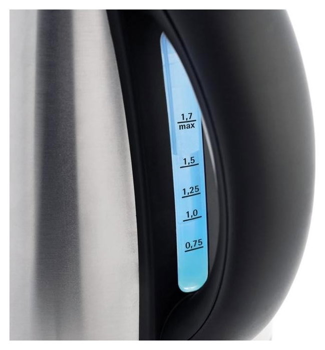 WMF Stelio Hervidor de agua 1,7 L, 2400 W, Acero inoxidable y Negro