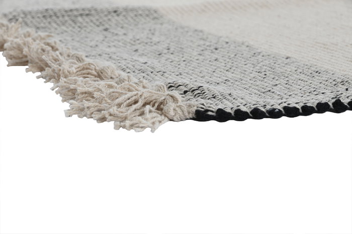 DKD Home Decor Alfombra de Algodón con Flecos 160x230x0,75 cm 1000 GSM Pack de 2