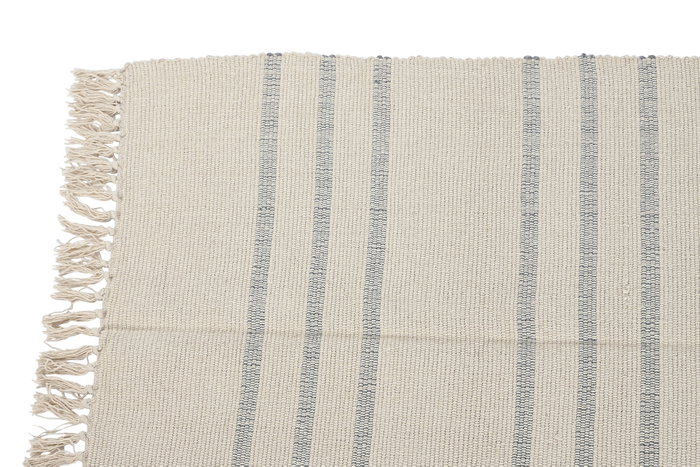 DKD Home Decor Alfombra de Algodón con Flecos 160x230x0,75 cm 1000 GSM Pack de 2