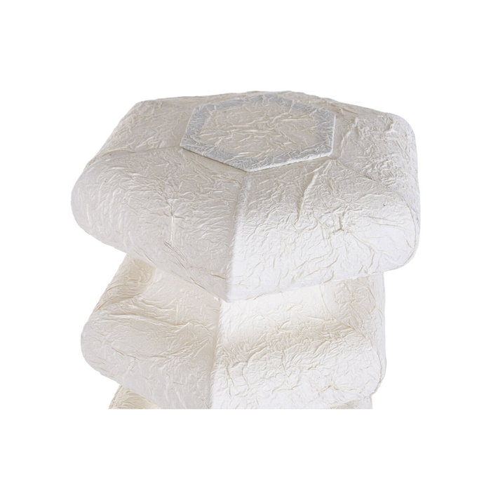 DKD Home Decor Lámpara de Pie de Papel y Acero 40x40x81 cm