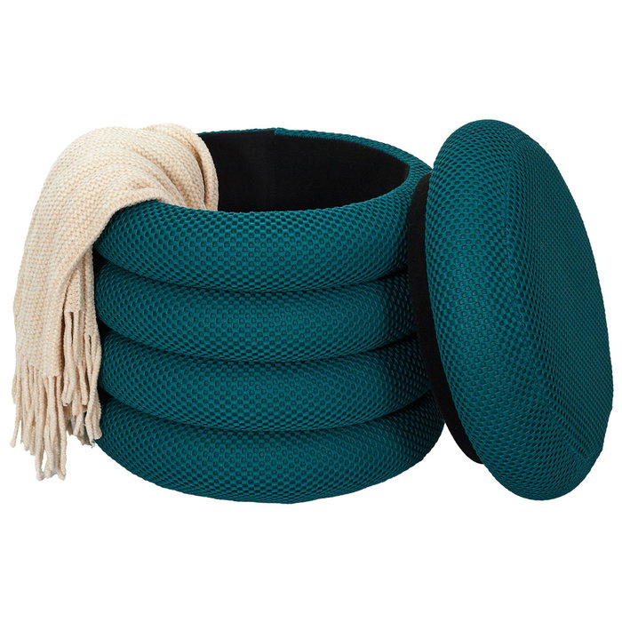 Home Deco Factory PUF ALMACENAJE ATOM AZUL Home Deco Factory PUF ALMACENAJE ATOM AZUL